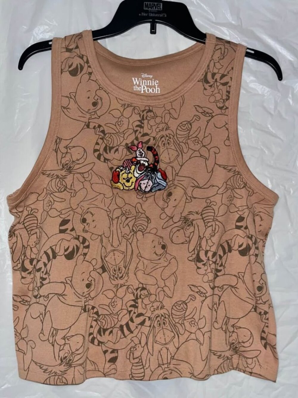 Pooh & Friends Embroidered Graphic Tank Top, XL